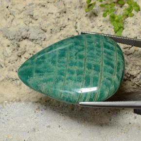 54.00 карата, натуральный Сине-зеленый Амазонит, Форма груши, Непрозрачный