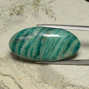 33.11 карата, натуральный Голубовато-зеленый Амазонит, Огранка Овал, Непрозрачный