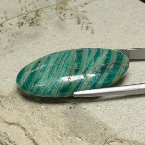 33.11 карата, натуральный Голубовато-зеленый Амазонит, Огранка Овал, Непрозрачный