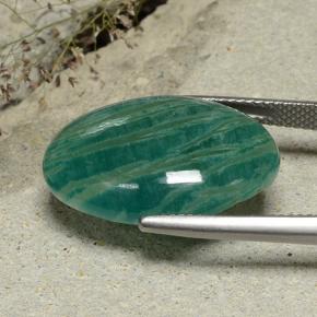 14.49 карата, натуральный Сине-зеленый Амазонит, Огранка Овал, Непрозрачный