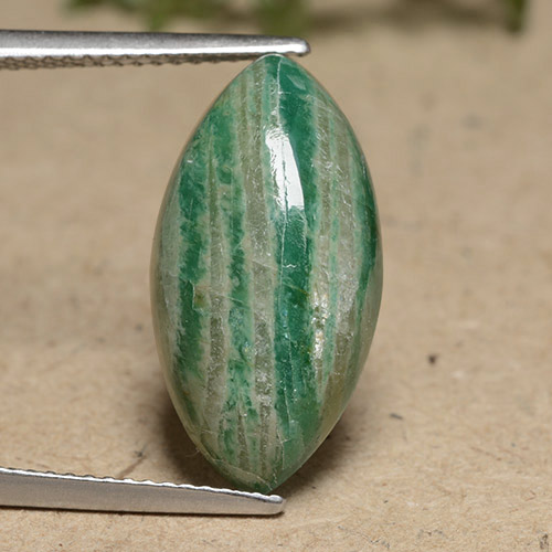 8.09 карата, натуральный Прохладный зеленый Амазонит, Маркиза, Непрозрачный