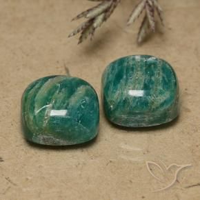 11.13 карата, натуральный Прохладный зеленый Амазонит, Подушка Крой, Непрозрачный