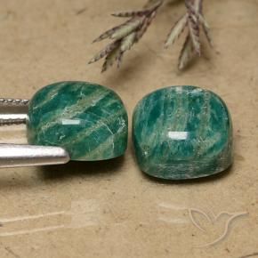 11.13 карата, натуральный Прохладный зеленый Амазонит, Подушка Крой, Непрозрачный