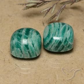 Натуральный Средне-темно-зеленый Амазонит 13,16 карата Подушка Крой, Непрозрачный