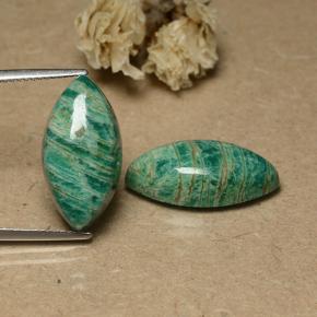 15.67 карата, натуральный Прохладный сосново-зеленый Амазонит, Маркиза, Непрозрачный