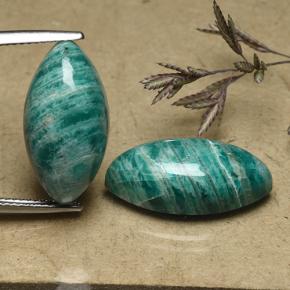 19.21 карата, натуральный Сине-зеленый Амазонит, Маркиза, Непрозрачный