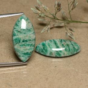 Натуральный прохладный зеленый амазонит 12,69 карата маркиз, непрозрачный