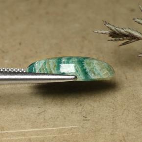 Натуральный сине-зеленый амазонит 5,76 карата маркиз, непрозрачный