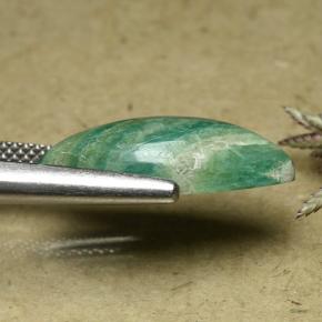 6.13 карата, натуральный Сине-зеленый Амазонит, Маркиза, Непрозрачный