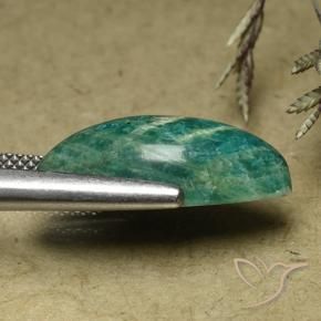 Натуральный Средний зеленый Амазонит 9,32 карата Маркиза, Непрозрачный
