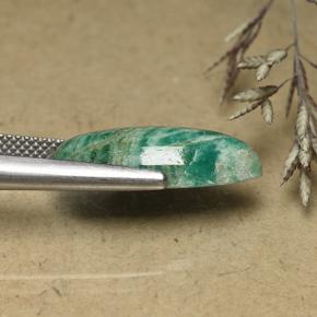 Натуральный Средний зеленый Амазонит 7,16 карата Маркиза, Непрозрачный