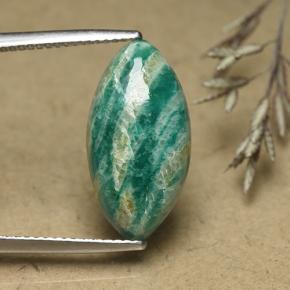 5.95 карата, натуральный Сине-зеленый Амазонит, Маркиза, Непрозрачный