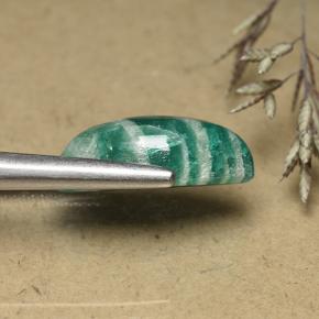 Натуральный сине-зеленый амазонит 8,34 карата маркиз, непрозрачный