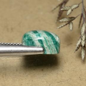 Натуральный Прохладный зеленый Амазонит 5,96 карата Подушка Крой, Непрозрачный