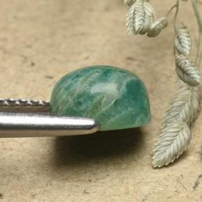 Натуральный сине-зеленый амазонит 1,97 карата подушка крой, непрозрачный