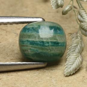 Натуральный Сине-зеленый Амазонит 1,17 карата Подушка Крой, Непрозрачный