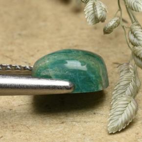 Натуральный Сине-зеленый Амазонит 1,17 карата Подушка Крой, Непрозрачный