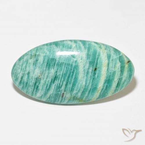 37.25ct Натуральный Medium Dark-Green амазонит, Овал, Непрозрачный