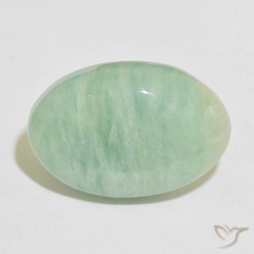 18.50ct Натуральный Мшистый зеленый амазонит, Овал, Непрозрачный