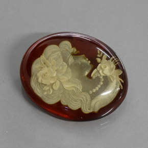 Натуральный Оранжево-коричневый Янтарь 18,51 карата Прозрачный, Полупрозрачный