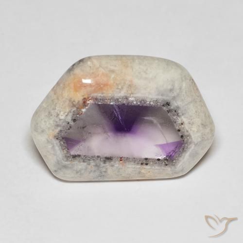 19.81ct Натуральный Многоцветный Кусочек аметистовой жеоды, причудливая, Прозрачный