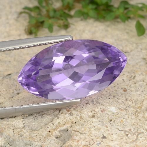 7.27ct Натуральный Глубокий Ирис Фиолетовый Аметист, Маркиза, Чистота VS