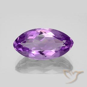 6.54ct Натуральный Ярко-фиолетовый Аметист, Маркиза, Чистота VS