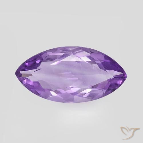 5.35ct Натуральный Темно-фиолетовый Аметист, Маркиза, VVS-VS