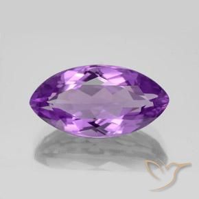 6.44ct Натуральный Средний фиолетовый Аметист, Маркиза, Чистота VS