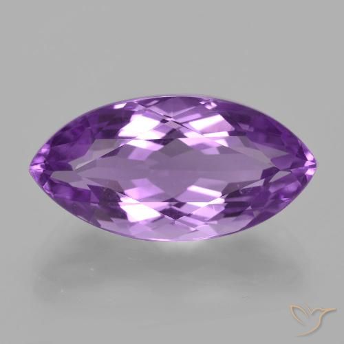 6.76ct Натуральный Средний фиолетовый Аметист, Маркиза, Чистота VS
