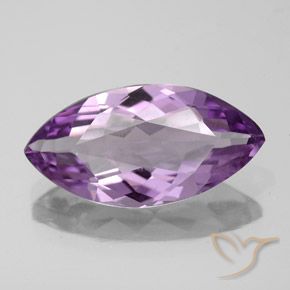 4.24ct Натуральный Средний розовато-фиолетовый Аметист, Маркиза, Чистота VS