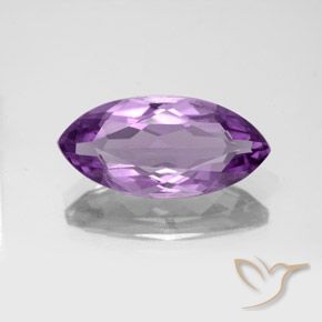 3.94ct Натуральный Средний пурпурно-фиолетовый Аметист, Маркиза, Чистота VS