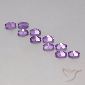 3.91 карата, натуральный Темно-розовато-фиолетовый Аметист, Овал, VVS-VS
