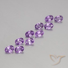 3.95 карата, натуральный Средний розовато-фиолетовый Аметист, Овал, VVS-VS