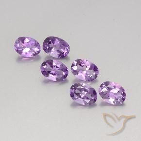 4.29ctw Натуральный Средний фиолетовый Аметист, Овал, VVS-VS