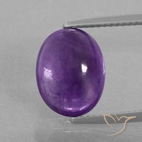 5.10ct Натуральный Темно-фиолетовый Аметист, Овал, Полупрозрачный