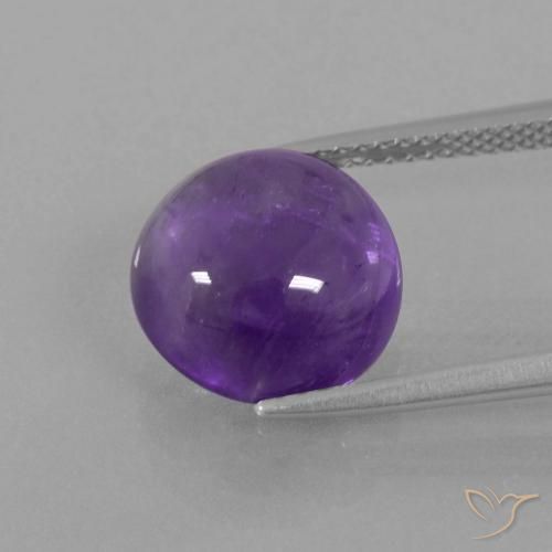 5.61ct Натуральный Средне-светло-фиолетовый Аметист, Круглый, Прозрачный