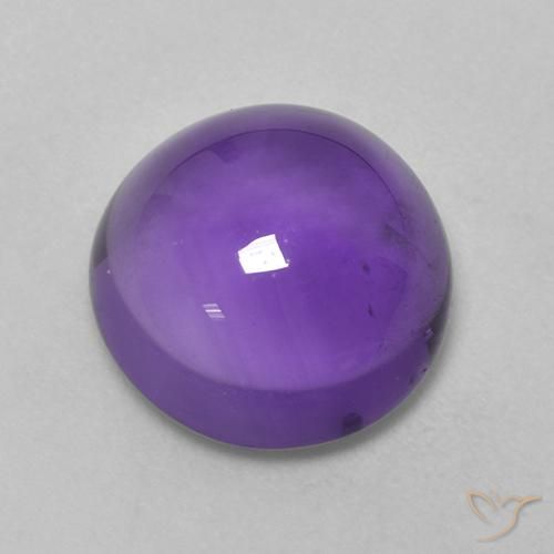 4.55ct Натуральный Средне-светло-фиолетовый Аметист, Круглый, Прозрачный