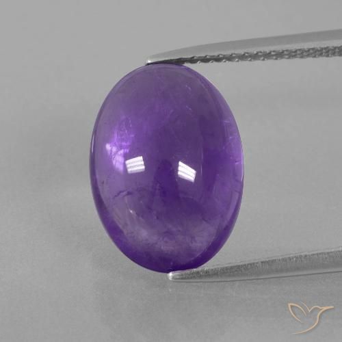 6.34ct Натуральный Средне-светло-фиолетовый Аметист, Овал, Прозрачный
