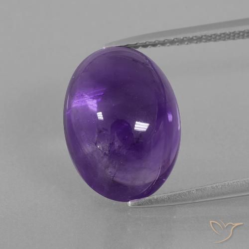 7.85ct Натуральный Средний фиолетовый Аметист, Овал, Прозрачный