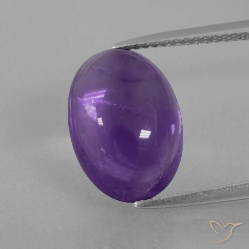 6.85ct Натуральный Средний фиолетовый Аметист, Овал, Прозрачный