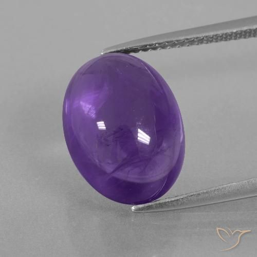 7.03ct Натуральный Средний фиолетовый Аметист, Овал, Прозрачный