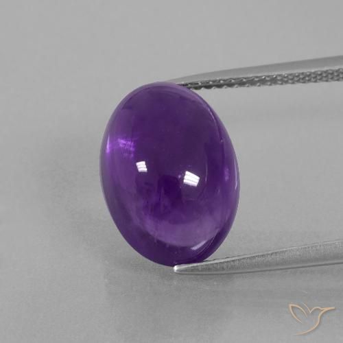 8.04ct Натуральный Средний фиолетовый Аметист, Овал, Прозрачный