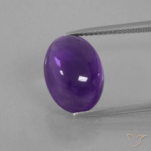 6.72ct Натуральный Средний фиолетовый Аметист, Овал, Прозрачный