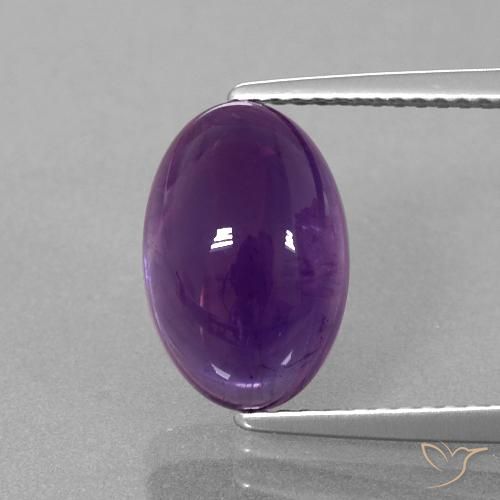 3.88ct Натуральный Красновато-фиолетовый Аметист, Овал, Прозрачный