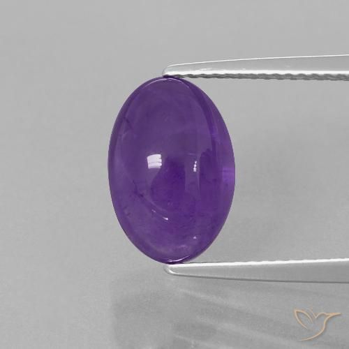 4.10ct Натуральный Средне-светло-фиолетовый Аметист, Овал, Прозрачный