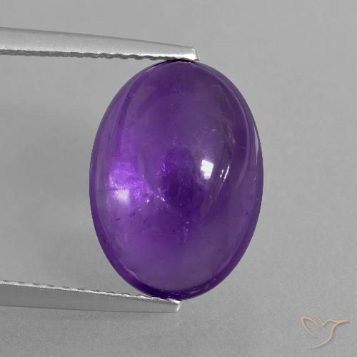 6.23ct Натуральный Средне-светло-фиолетовый Аметист, Овал, Прозрачный
