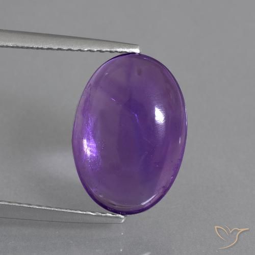 5.22ct Натуральный Средний фиолетовый Аметист, Овал, Прозрачный