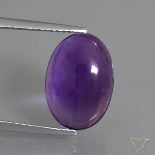6.80ct Натуральный Средний фиолетовый Аметист, Овал, Прозрачный