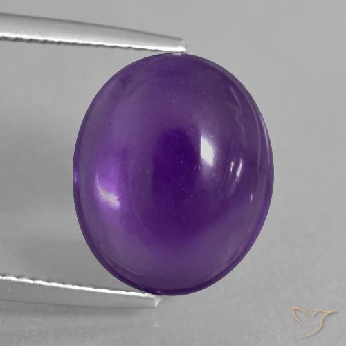 7.35ct Натуральный Средний фиолетовый Аметист, Овал, Прозрачный